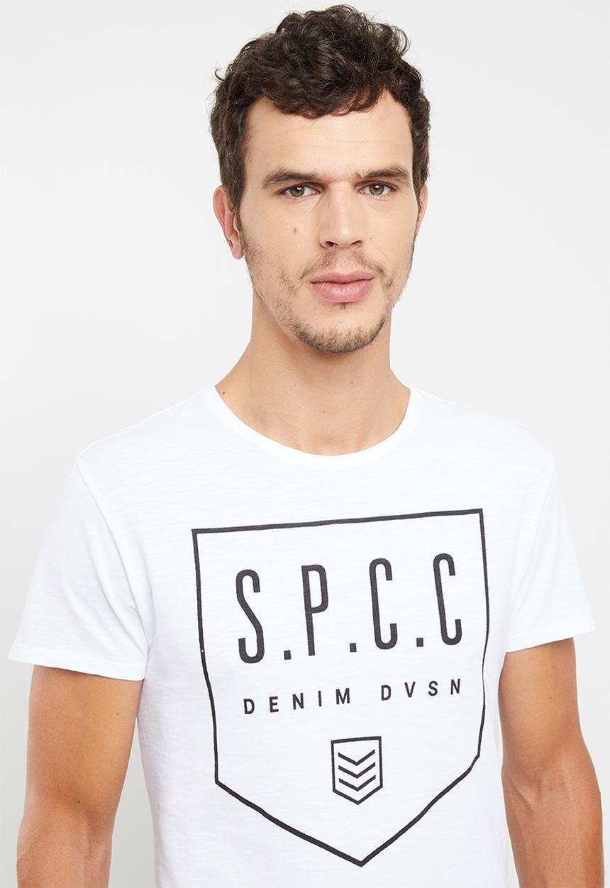 S.P.C.C - Scoop hem tee - white