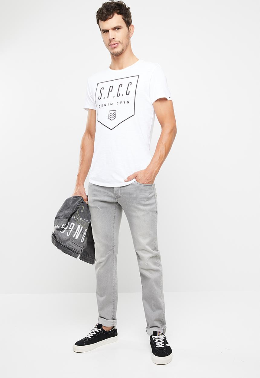 S.P.C.C - Scoop hem tee - white