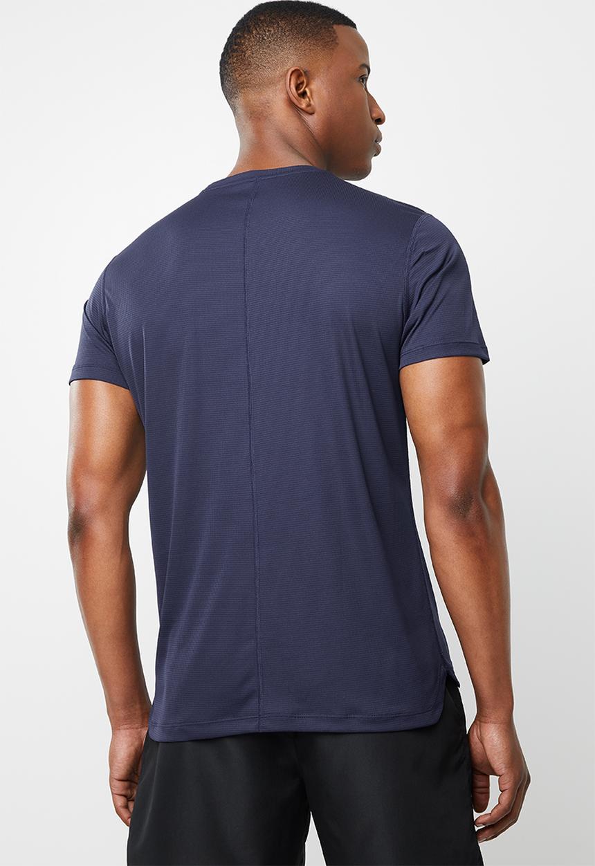 ASICS - Silver short sleeve top - navy