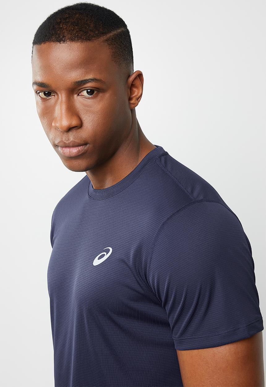 ASICS - Silver short sleeve top - navy
