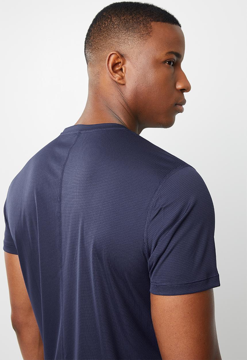 ASICS - Silver short sleeve top - navy