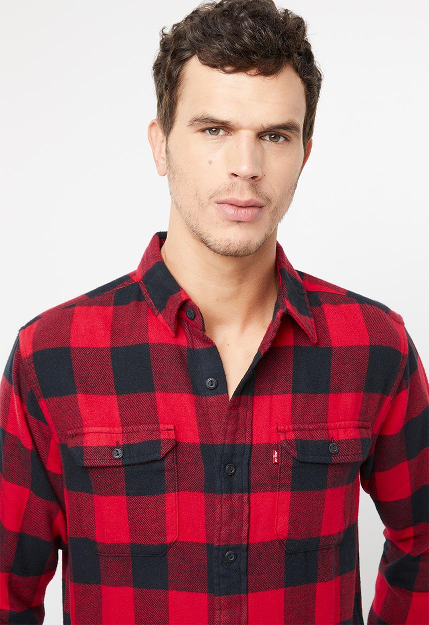 Levi’s® - Classic worker gibbon crimson plaid - red & black 
