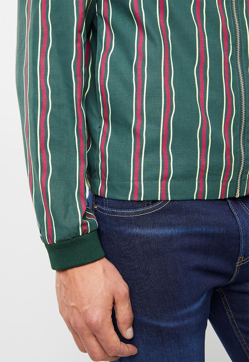 Jack & Jones - Sean stripe jacket - green & red