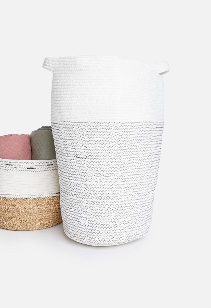 Sixth Floor - Cotton rope laundry basket - grey