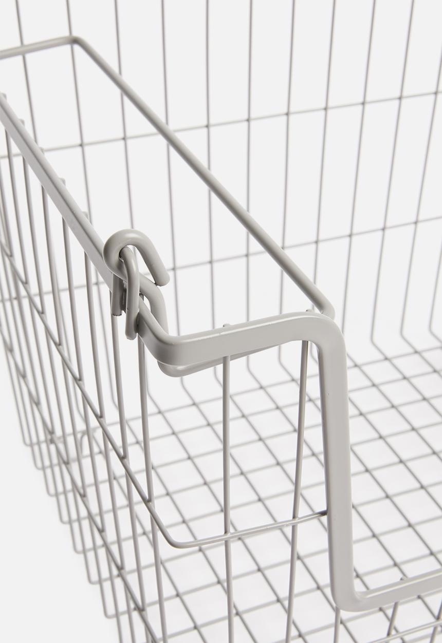 Storage Solutions - Stacking basket set of 3 - black/grey/white