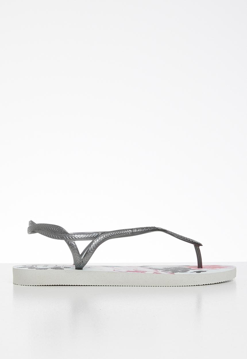 Havaianas - Luna print - white & grey