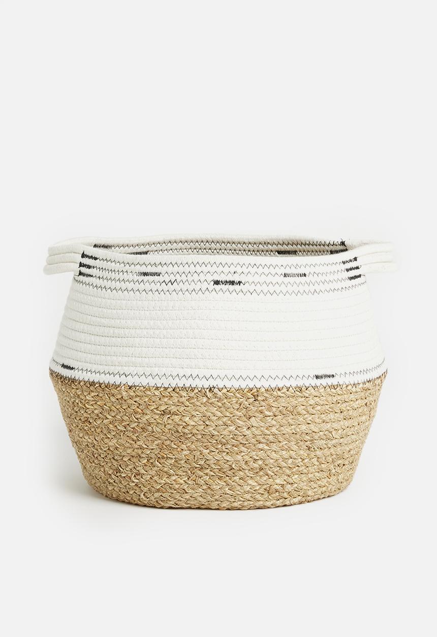 Sixth Floor - combo belly basket - beige & white