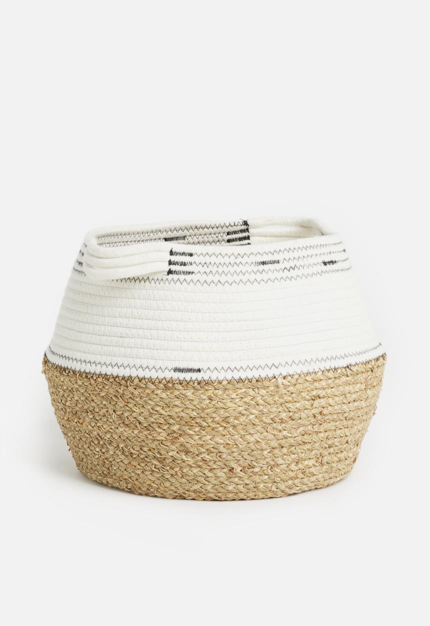 Sixth Floor - combo belly basket - beige & white