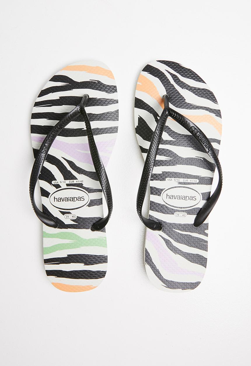 Havaianas - Slim animals - white & black