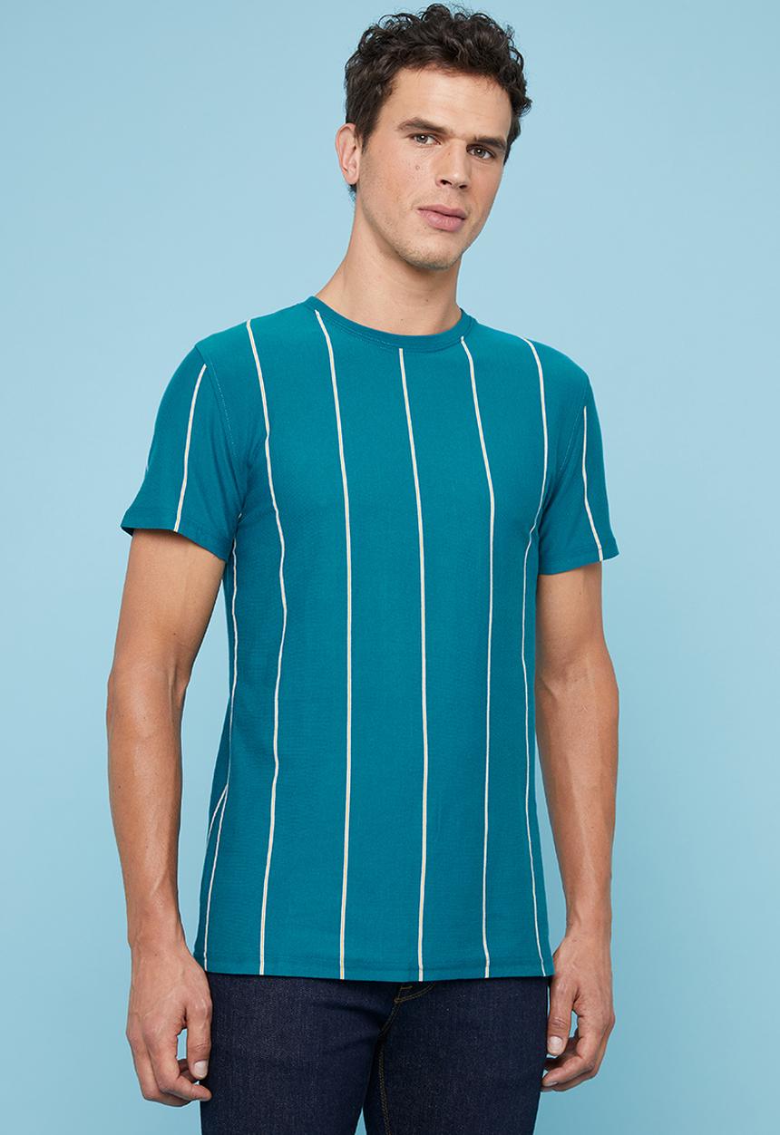 Superbalist - Vertical stripe crew neck tee - multi 
