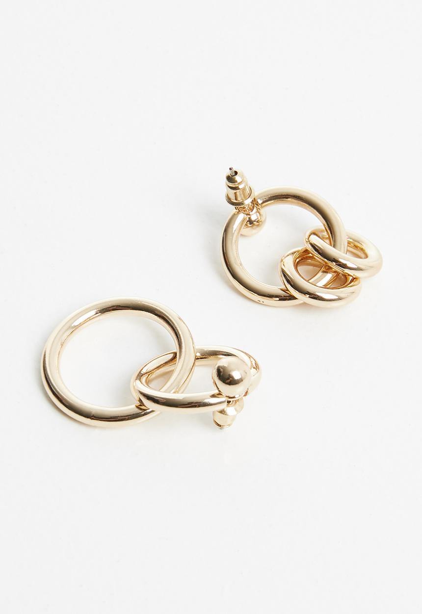 Superbalist - Mis matched ring earrings - gold