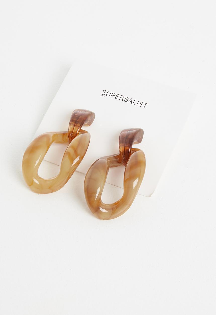 Superbalist - Remi resin hoops - yellow