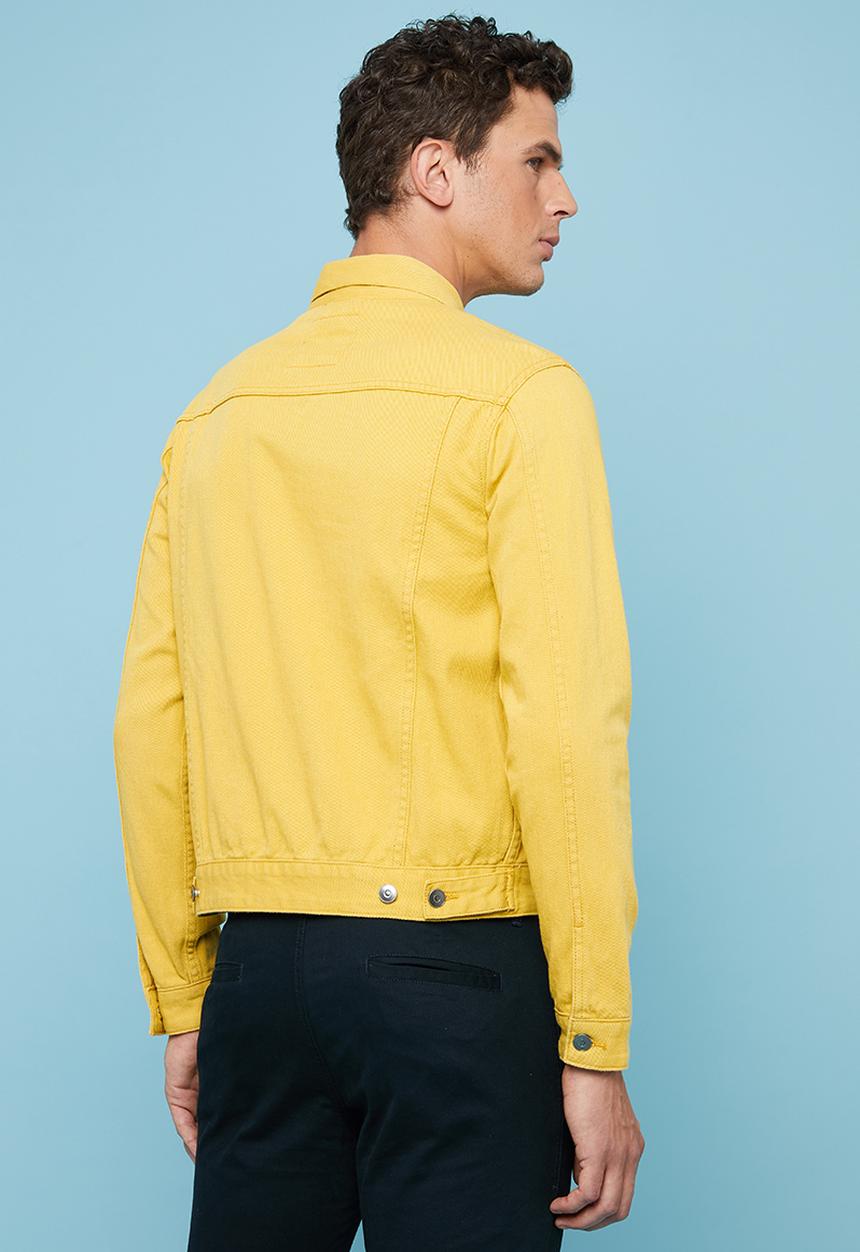 Superbalist - Colour denim trucker jacket - yellow