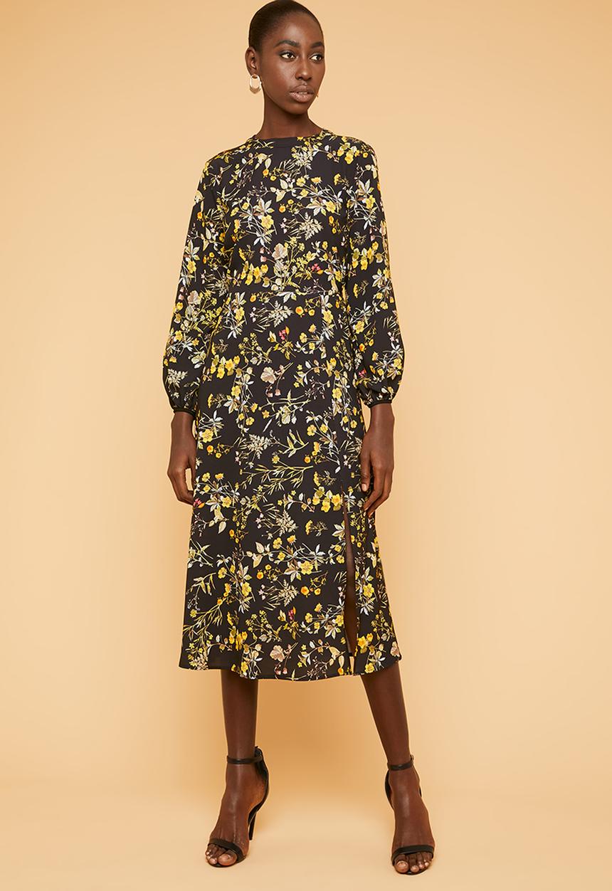 Superbalist - Lantern sleeve dress - black