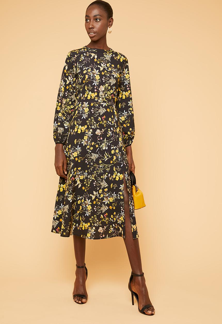 Superbalist - Lantern sleeve dress - black