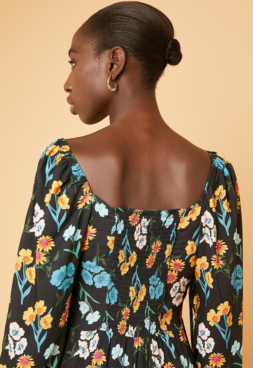 Superbalist - Square neck dress - black
