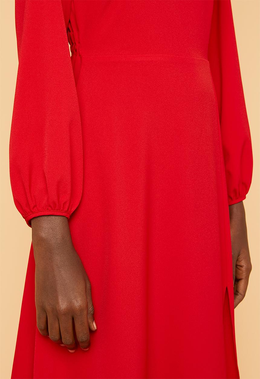 Superbalist - Lantern sleeve dress - red