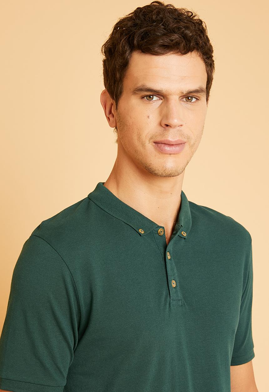 Superbalist - Pique slim fit golfer - green