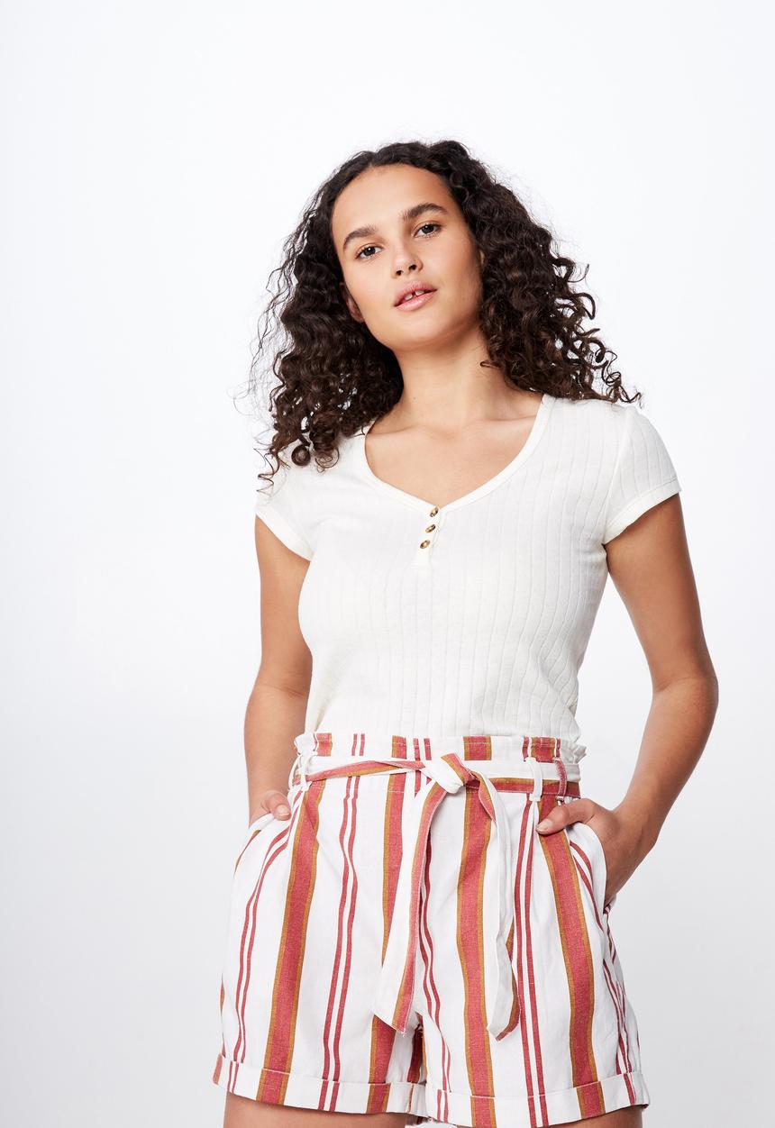 Cotton On - Riley high waist short - multi