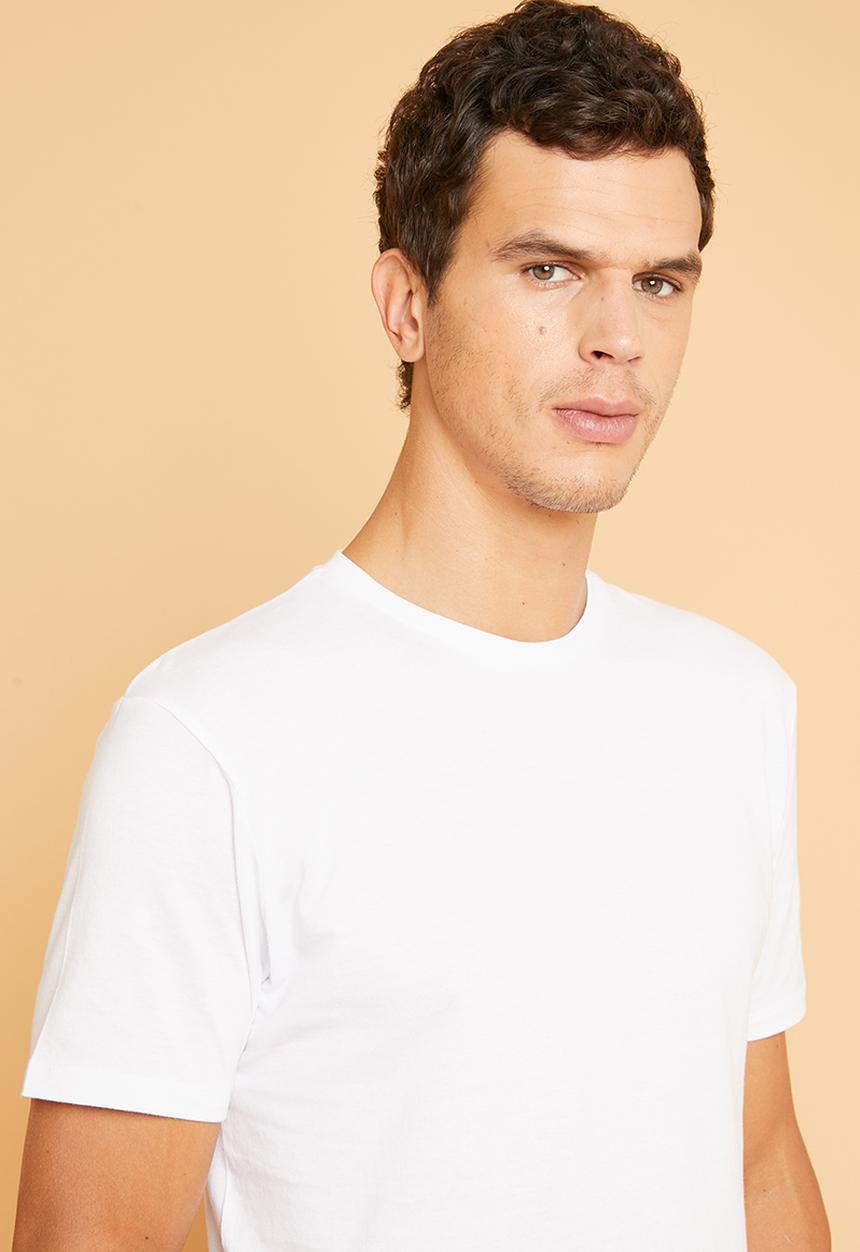 Superbalist - Plain crew neck short sleeve tee - white