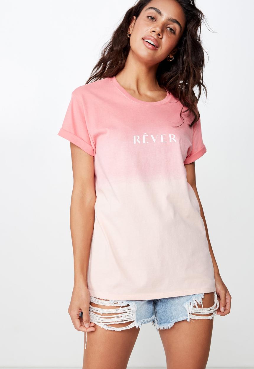Cotton On - Classic slogan T-shirt - pink