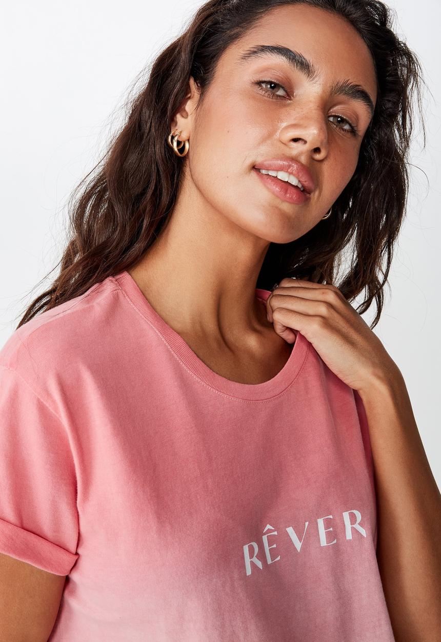 Cotton On - Classic slogan T-shirt - pink