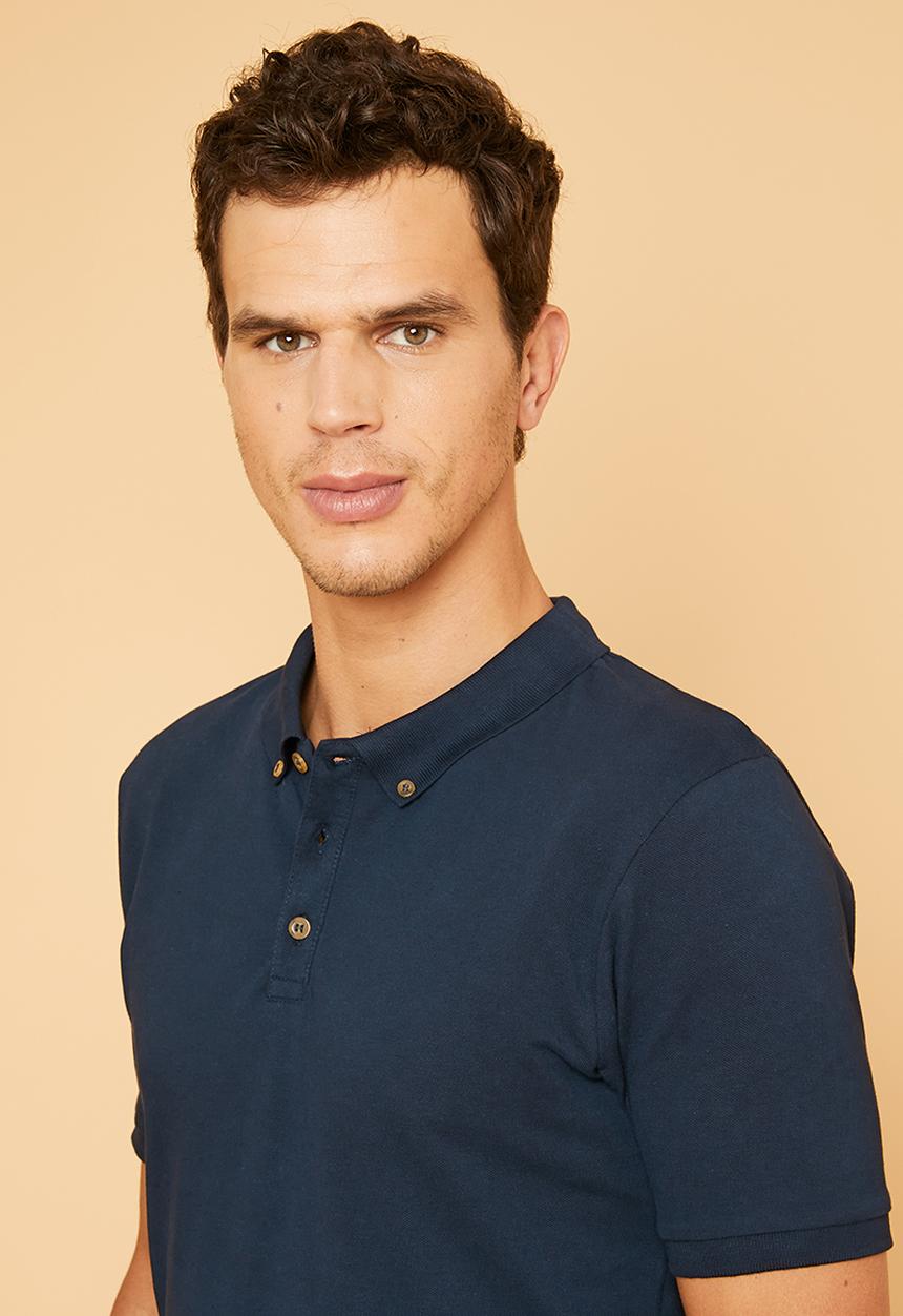 Superbalist - Pique slim fit golfer - navy