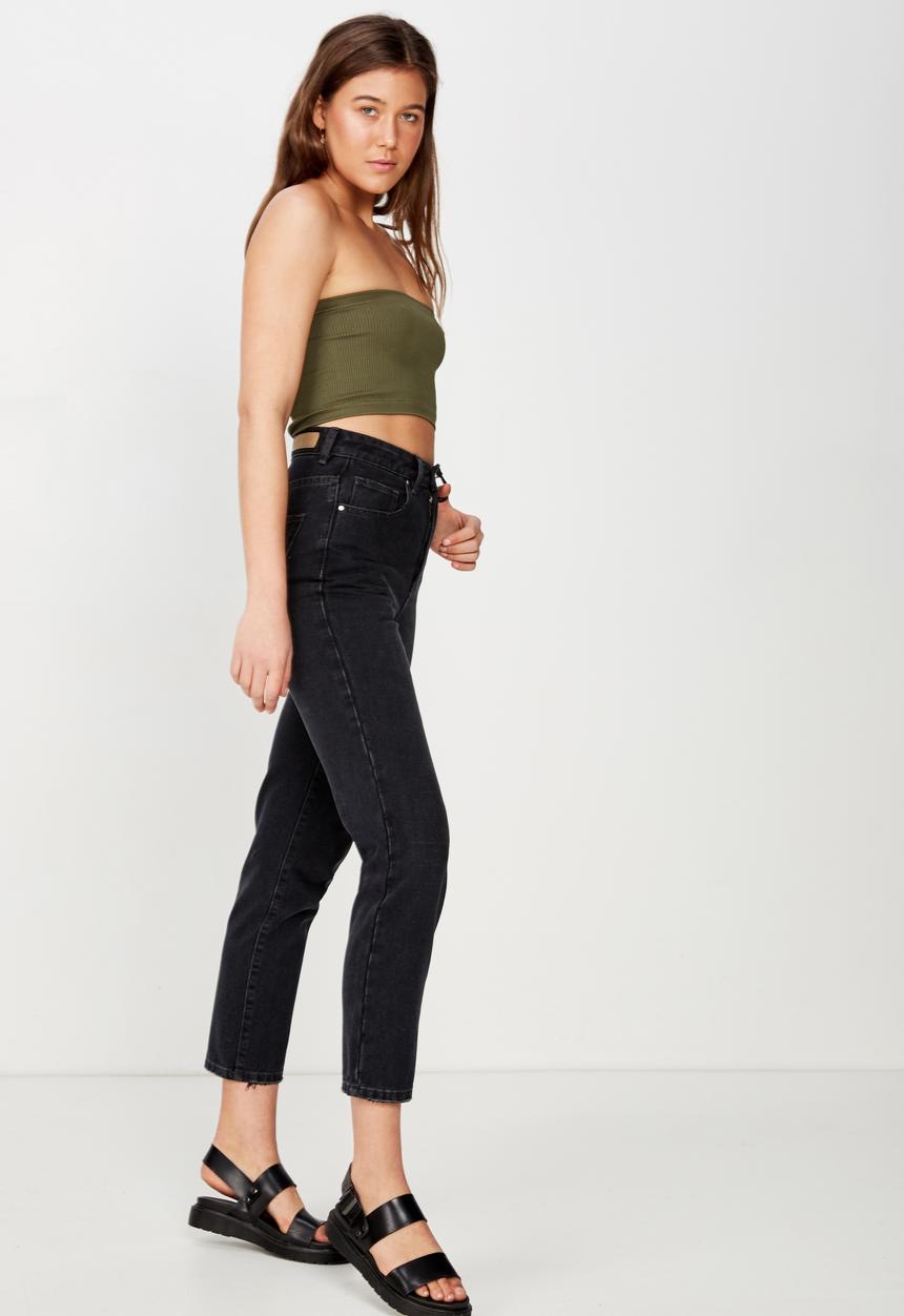 Cotton On - Samantha seam free rib tube - green