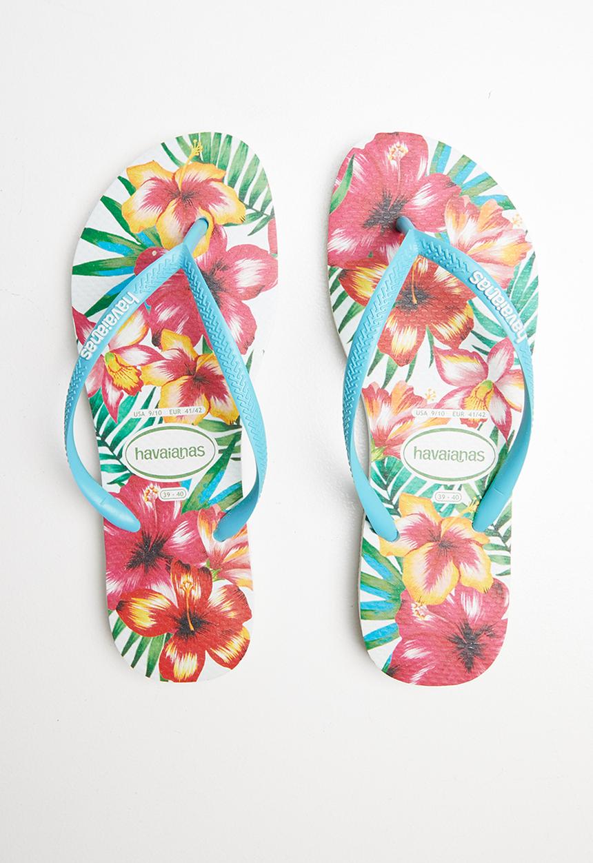 Havaianas - Slim hibisco - white