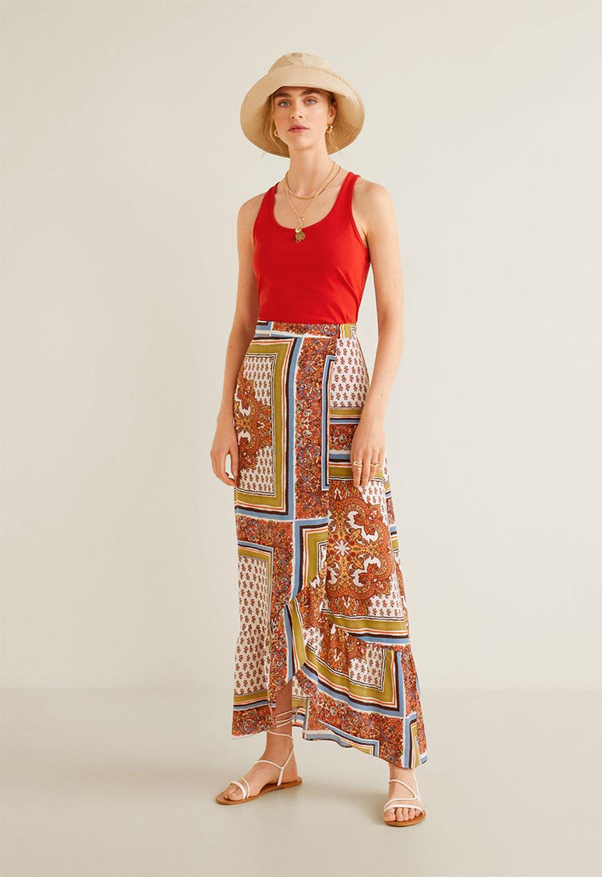 MANGO - Essential tank top - red