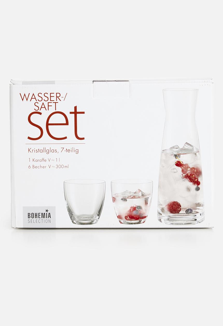 Bohemia Crystal - 7pce glass and decanter set