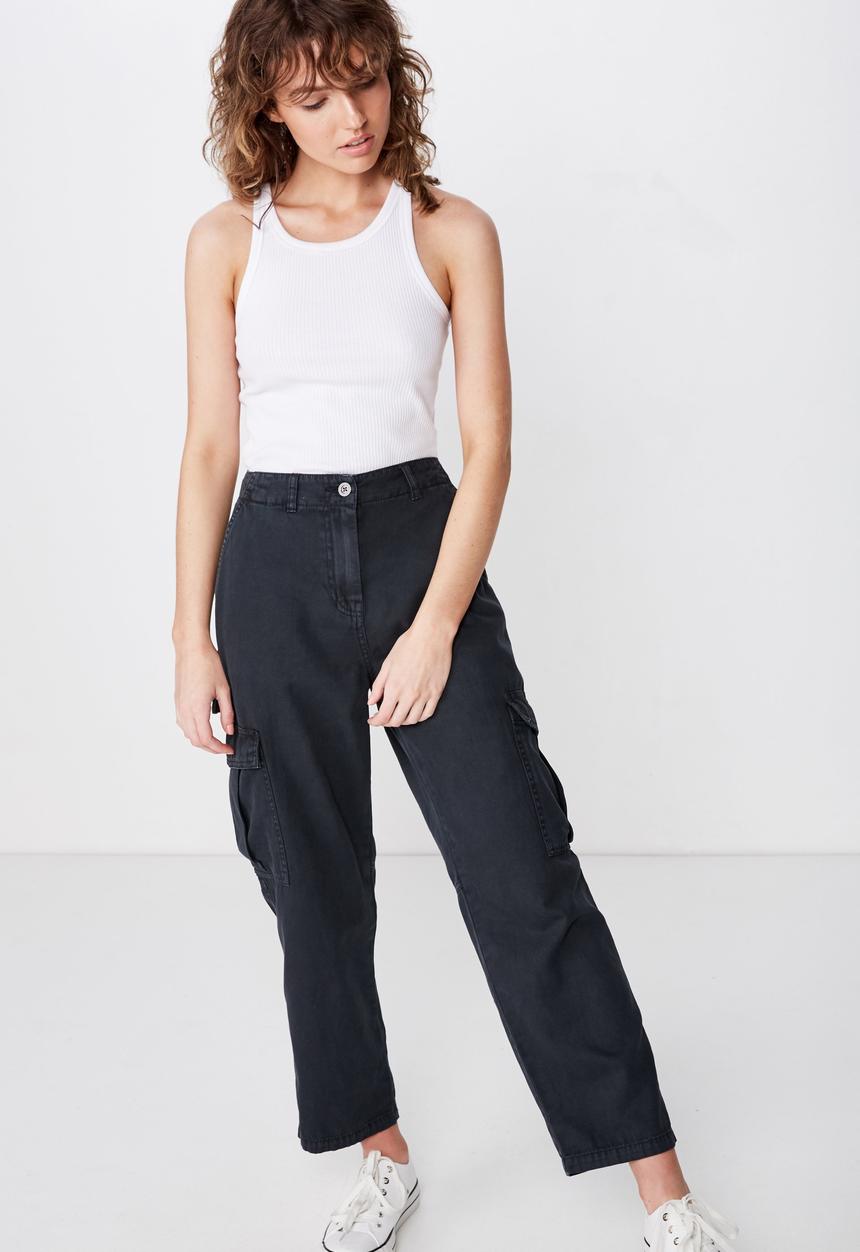 Cotton On - Breya utility pant - black