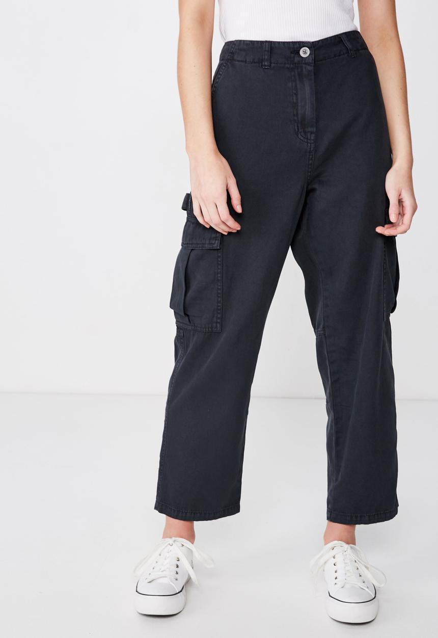 Cotton On - Breya utility pant - black