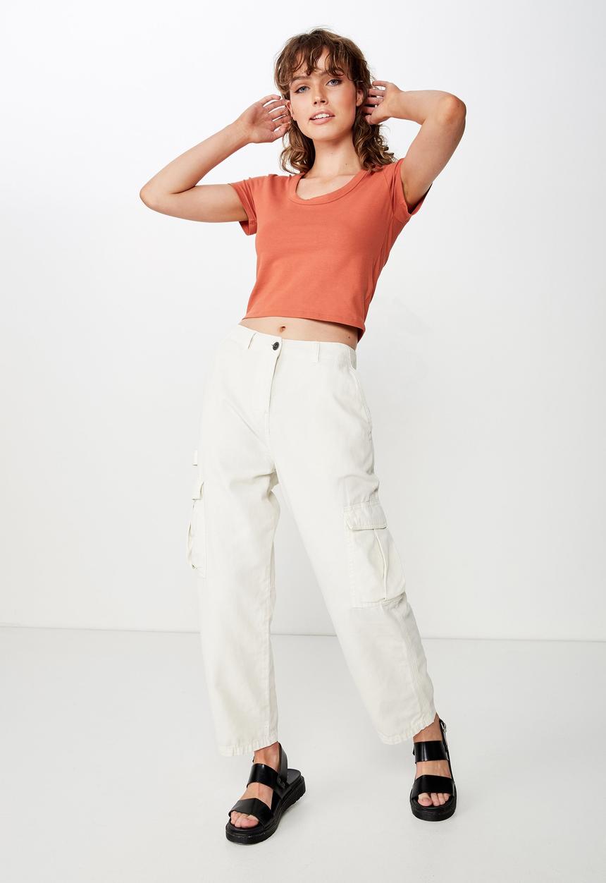 Cotton On - Breya utility pant - cream