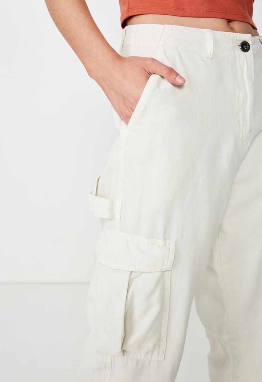 Cotton On - Breya utility pant - cream