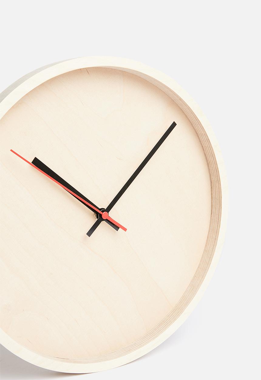 Native Decor - Deep frame round clock - natural