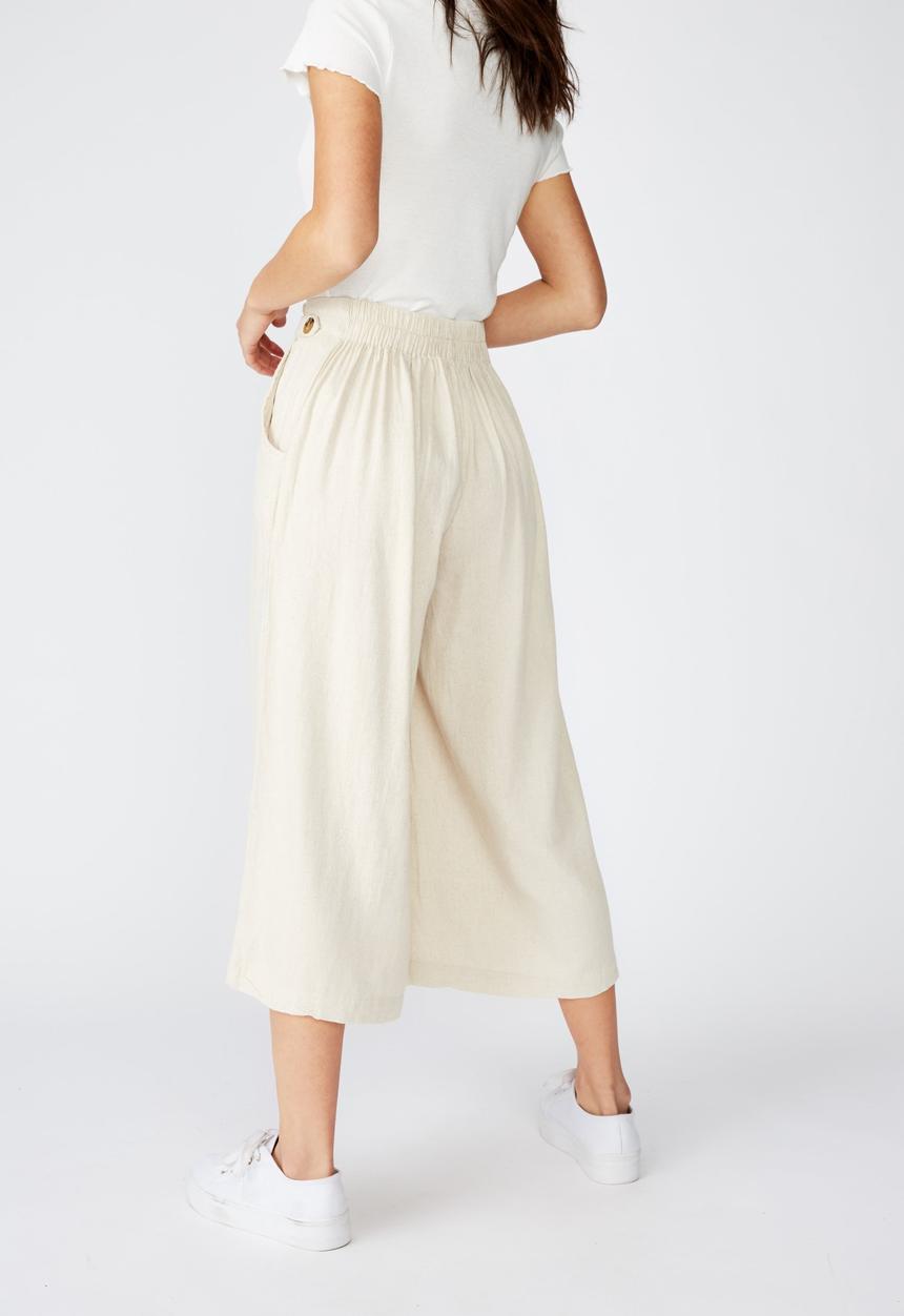Cotton On - Luna button culotte - cream