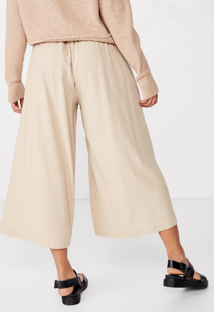 Cotton On - Luna button culotte - beige