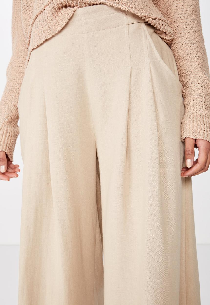 Cotton On - Luna button culotte - beige