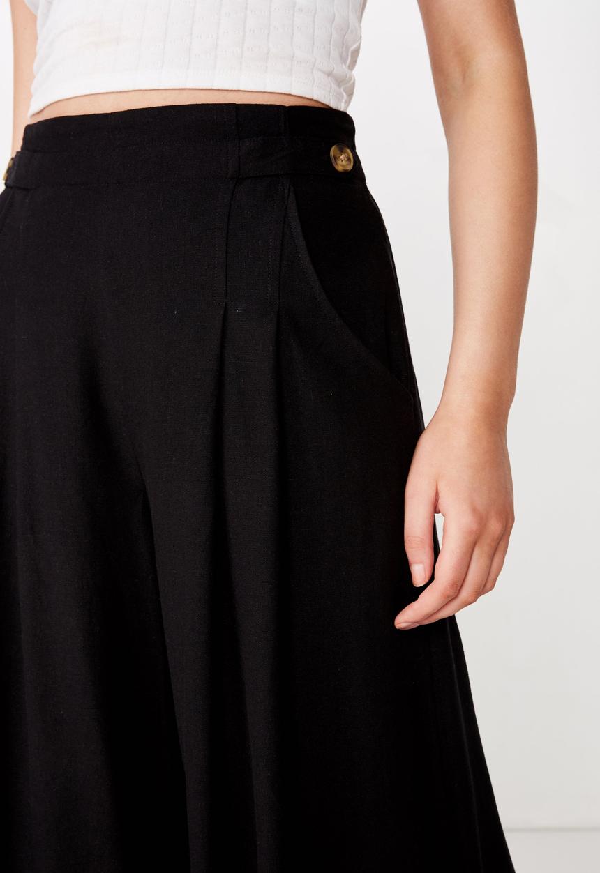 Cotton On - Luna button culotte - black