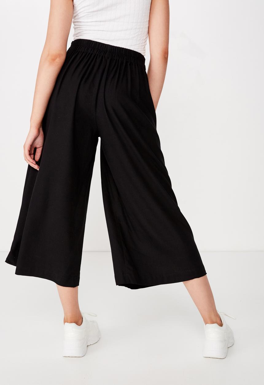 Cotton On - Luna button culotte - black