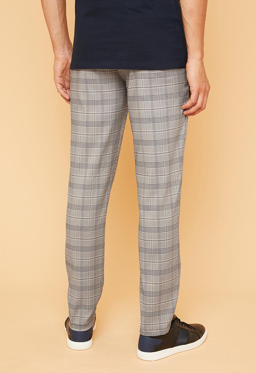 Superbalist - Elasticated waistband check chino - black & white