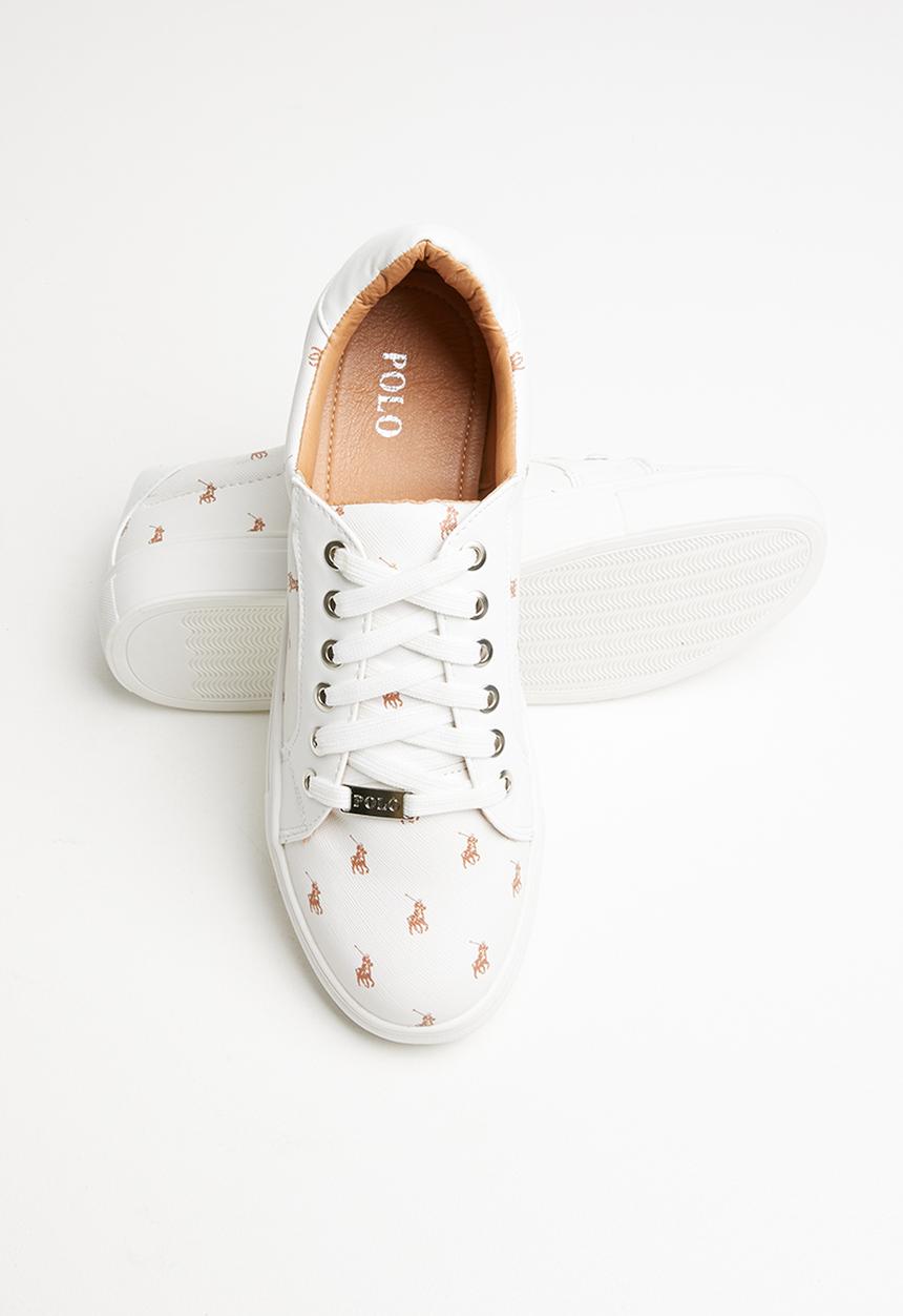 POLO - Natalie monogram sneaker - white