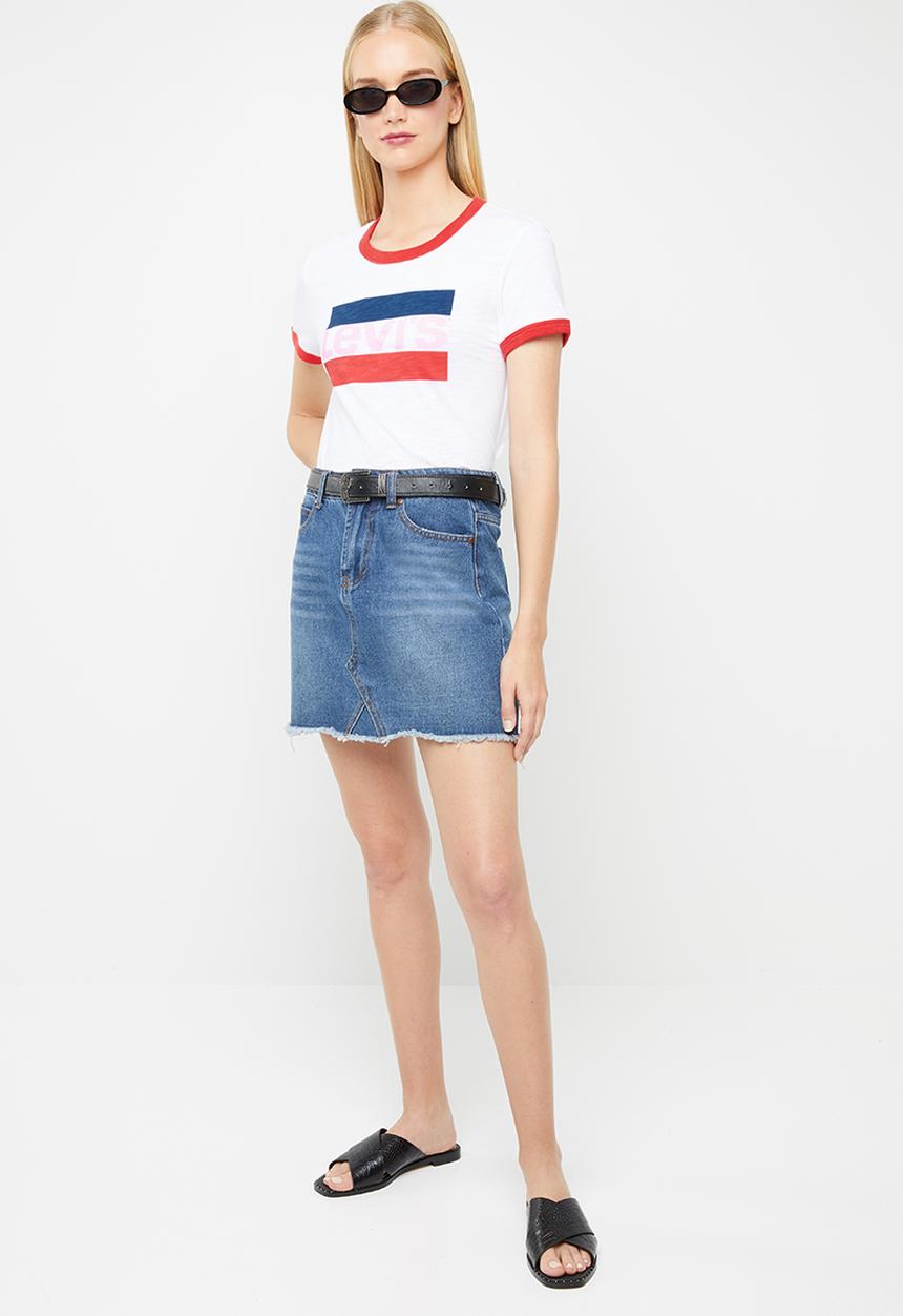 Levi’s® - Perfect ringer tee - white & red