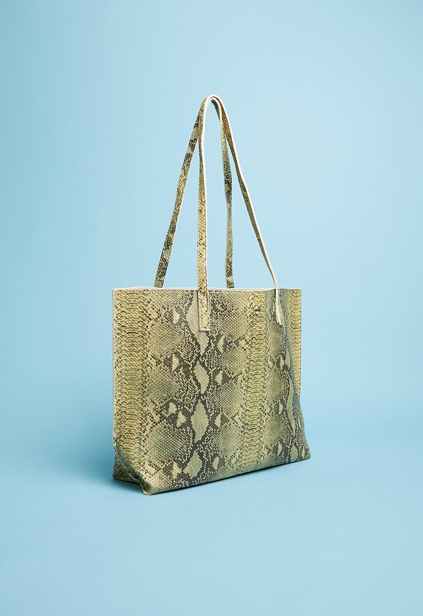 Superbalist - Animal print shopper bag - green & grey 