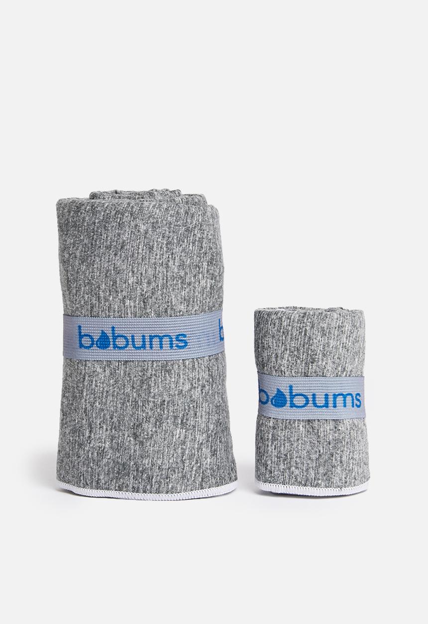 Bobums - Gym towel and yoga towel set - Black white