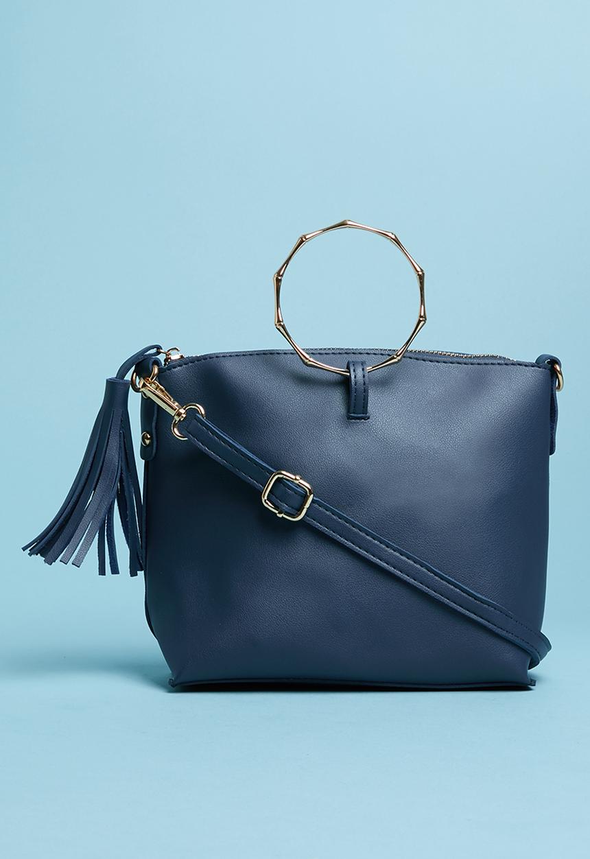 Superbalist - Ring handle bucket bag - blue