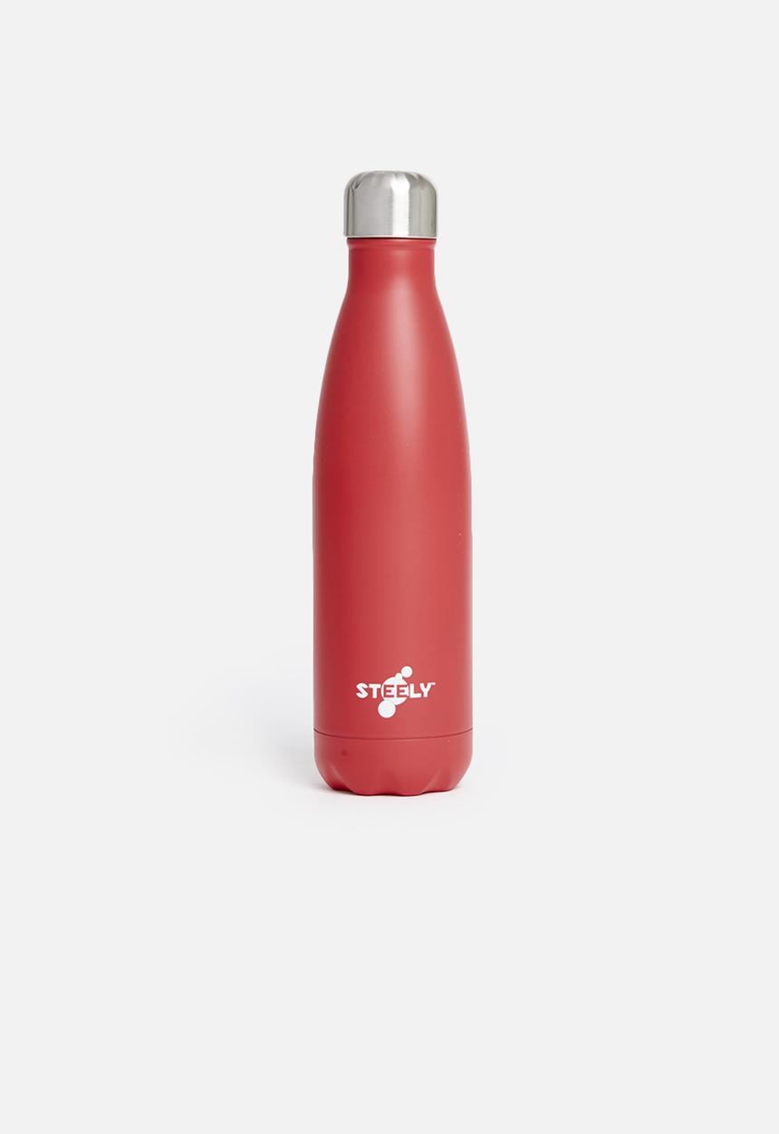 Steely - 500ml insulated bottle - coral