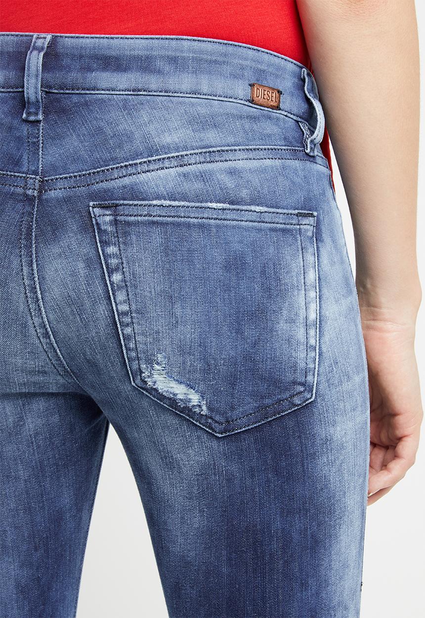 Diesel  - Slandy pantaloni ripped - blue