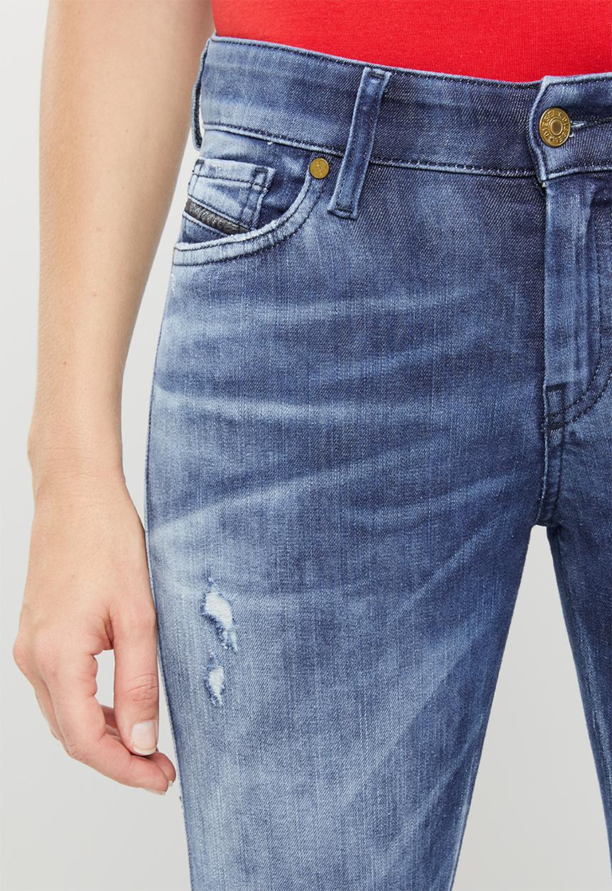 Diesel  - Slandy pantaloni ripped - blue